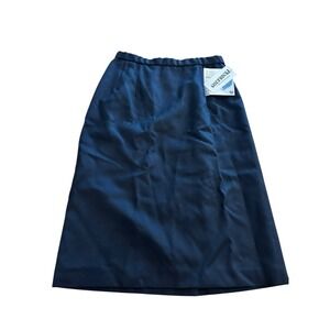 NWT Pendleton Virgin Wool Pencil Skirt 8P Womens Solid Black Career Business